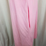 Heather Collection Pink Step In Zip Up Robe Housedress Womens L Quilted Smocked