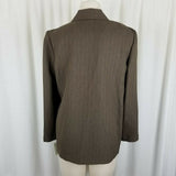 Alfred Dunner Petites Baker Street Polyester Blazer Jacket Womens 10P Blue NOS
