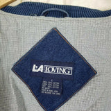 Operation II Montecristo Denim Canvas Bomber Jacket Mens L Vintage LA Loving