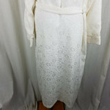 Vintage Shelton's York Beach Spa Wrap Maxi Robe Womens L Tie Waist Braided Trim