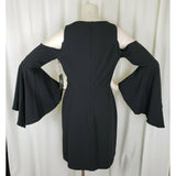 Vince Camuto Shimmer Luxe Bell Sleeve Bare Cold Shoulder Dress Womens S 9157903