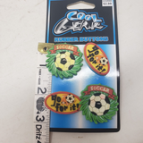 Vintage Cool Gear Rubber Buttons Lot Sports Sun Stars Flowers Bug 1999 Westwater