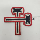 Paul Bunyan Axe Award Vintage Boy Scouts BSA Badge Patch 3.5 in Red Black x 2