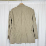 Jeffrey Banks Worsted Wool Sport Coat Jacket Blazer Mens 42R Tan Khaki Summer