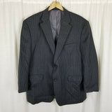 Lauren Ralph Lauren Gray Pinstripe Worsted Wool Sportcoat Jacket Blazer Mens 46S
