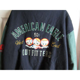 American Eagle Letterman Baseball Bomber Jacket Embroidered Patches Mens XL AEO