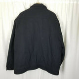 The Gap Wool Blend Quilted Insulated Peacoat Car Coat Jacket Mens XXL 2XL Black