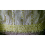 Vintage 70s Lace Ruffles Maxi Prairie Party Formal Modest Dress Womens S 60s MCM