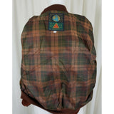 Vintage Gruppo V Vegan Leather Rust Brown Flight Bomber Jacket Mens XL Italy