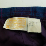 Pendleton Virgin Wool Tartan Scotch Plaid Skirt Womens 10 USA Yellow Label Blue