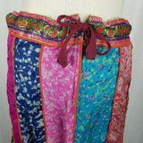 Nepal Silk Patchwork Tribal Ethnic Long Maxi Peasant Prairie Boho Skirt M Loud