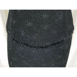 Vintage Scott McClintock Millennium 2000 Black Glitter Long Maxi Dress Womens 4