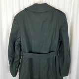 Military Issue Army Serge Green Wool Overcoat AG-44 Peacoat Trench Coat Mens 38S
