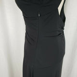 Kay Unger NY Formal Black Sexy Keyhole Bare Back Fitted Slinky Dress Womens 12