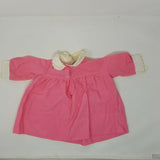 Vintage Pink Double Collared Twirl Long Sleeve Dress Little Girls 3-6 Months