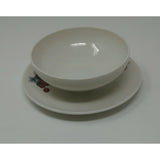 SYRACUSE Carefree True China Wayside Gravy Bowl With Under Plate Fruit Made USA
