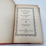 Vintage 1940s Hardcover Book Little Men Pin Circus Louisa M Alcott Cover Fiction