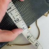 VINTAGE 60s Faux Alligator Snakeskin Leather Hard Case Pillbox Purse Handbag Bag