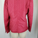 Talbots Polka Dot Lightweight Insulated Quilted Jacket Womens 12 Zip Up Packable