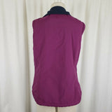 LL Bean Nylon Fleece Lined Vest Womens XS Full Zip Up Outdoor Mountain Raspberry