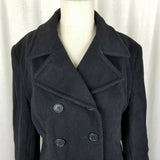 Jones New York Double Breasted Winter Wool Military Short Peacoat Coat Womens S