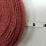 Rug Braiding Brick Red Roving Soft Wool Cashmere Strips Fabric Ribbon Binding