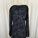 Lauren Ralph Lauren Velvet Fit & Flare Faux Wrap Little Black Dress Womens 8