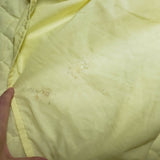 Vintage 70s Quilted Top Twin Bedspread Bed Cover Sunshine Yellow Built-in Skirt