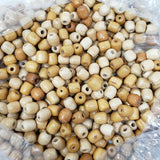 Vintage Natural Children's Wood Jewelry Craft Beads Wooden Large Chunky 1.75 lbs
