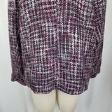 The Tog Shop Petites Woven Mottled Tweed Crosshatch Jacket Blazer Womens 18P