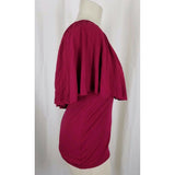 Anthropologie Gemma Off Shoulder Jersey Top Tunic Shirt 3 Dots Plum Womens XS
