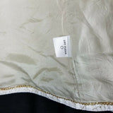 Chadwick's Petites Ivory Embossed Gold Metallic Floral Blazer Jacket Womens 10P