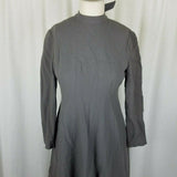 Pauline Trigere Bonwitt Teller Worsted Wool Fit & Flare Dress Womens S M Vintage