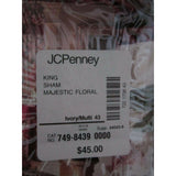 JCPenney Classic Traditions Majestic Floral King Bedskirt 2 Pillow Shams 80s NOS
