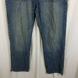 LRG Embellished GRAPHIC Patches Hip Hop Jeans Blue Denim Mens 38 40x32 Mountains