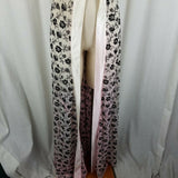 Vintage Silk Lace Kimono Wrap Maxi Robe Asian Womens S Sexy Frog Closure Ombre