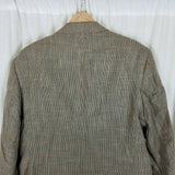 Evan Picone Filenes Wool Checked Sport Coat Jacket Blazer Mens 44 Brown Tan USA