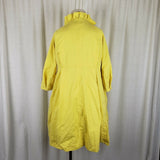 J.Crew Ruffle Open Front Swing 3/4 Sleeve Long Jacket Coat Womens 4P Cotton Sun