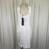 Rebdolls Make Me Wonder Ruched Mini Dress Fitted Sexy Bodycon Lace Up Womens L