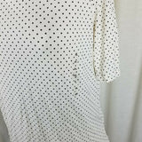 LRL Ralph Lauren Polka Dot Stretch Jersey Knit Top Tunic Shirt Blouse Womens XL