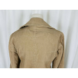 Gap Corduroy Double Breasted Trench Style Short Peacoat Jacket Womens S Camel