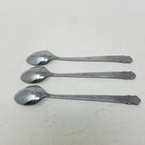 HF Mystique Stainless Steel Flatware Silverware Long Dessert Spoons Lot 3 VTG