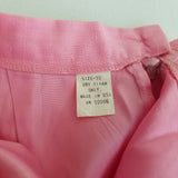 Vintage Elysee Gathered Hippie Boho Midi Skirt Bubblegum Pink Womens 10 80s USA
