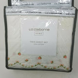Vintage Liz Claiborne Home Avril Twin Sheet Set 100% Cotton 240 Thread Count