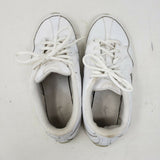 Nike Dance Athletic Shoes White Leather Sneakers Womens 8 2009 366191-103 Silver