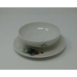 SYRACUSE Carefree True China Wayside Gravy Bowl With Under Plate Fruit Made USA