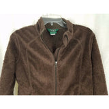LL Bean Kids Fleece Jacket Girls L 14 16 Chocolate Brown Soft Fitted 3 Season
