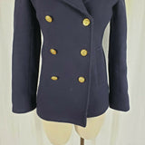 JCrew Stadium Cloth Nello Gori Wool Military Double Breasted Peacoat Womens 2