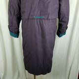 Utex Goose Down Cape Top Puffer Parka Long Maxi Coat Womens 8 Funnel Neck Cotton