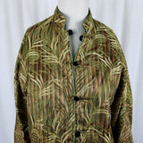 Vintage Reversible Black Velvet Frog Closures Jacket Chinese Metallic Womens L